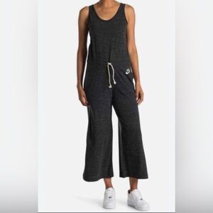 NIKE SPORTSWEAR WIDE LEG GYM VINTAGE ROMPER - SIZE SMALL - CHARCOAL GRAY